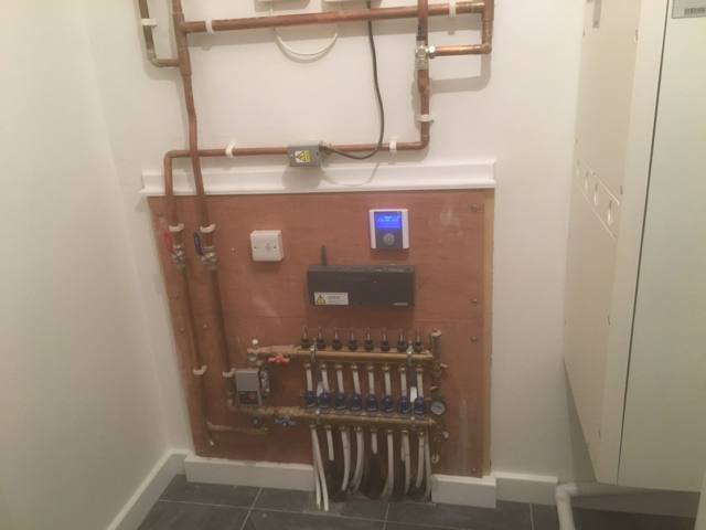 Upstairs underfloor heating, house one