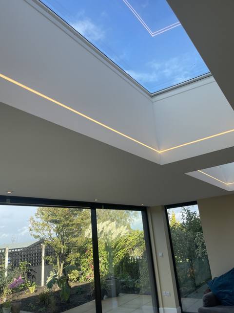 Lighting hidden in the plaster